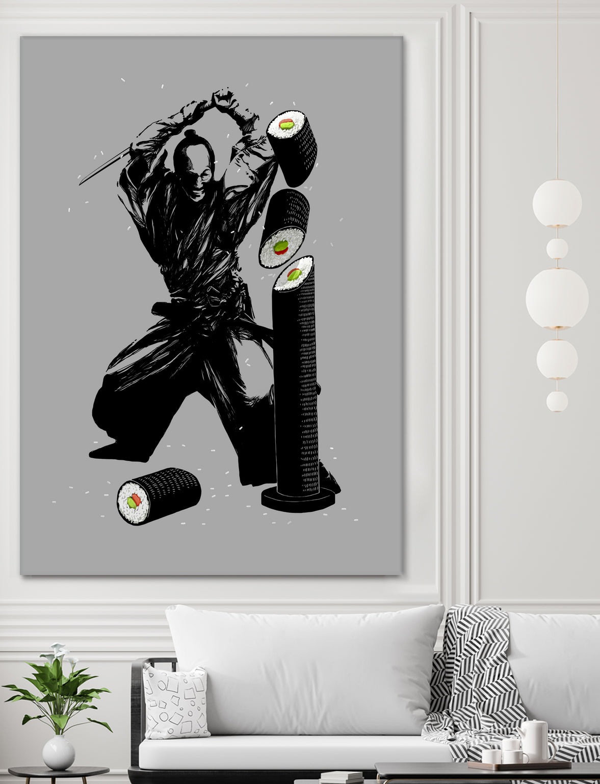 Sushi Slasher by Anthony Aves on GIANT ART - gray digital painting