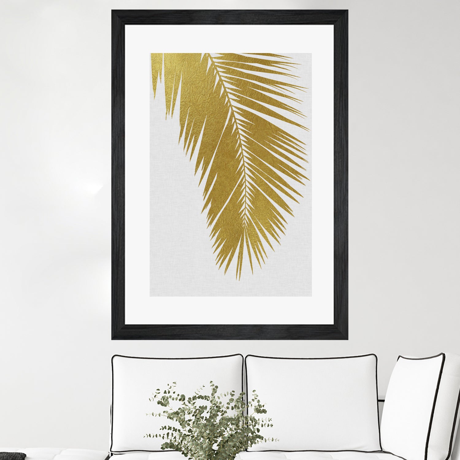 Palm Leaf Gold I by Dana Shek on GIANT ART - white digital painting