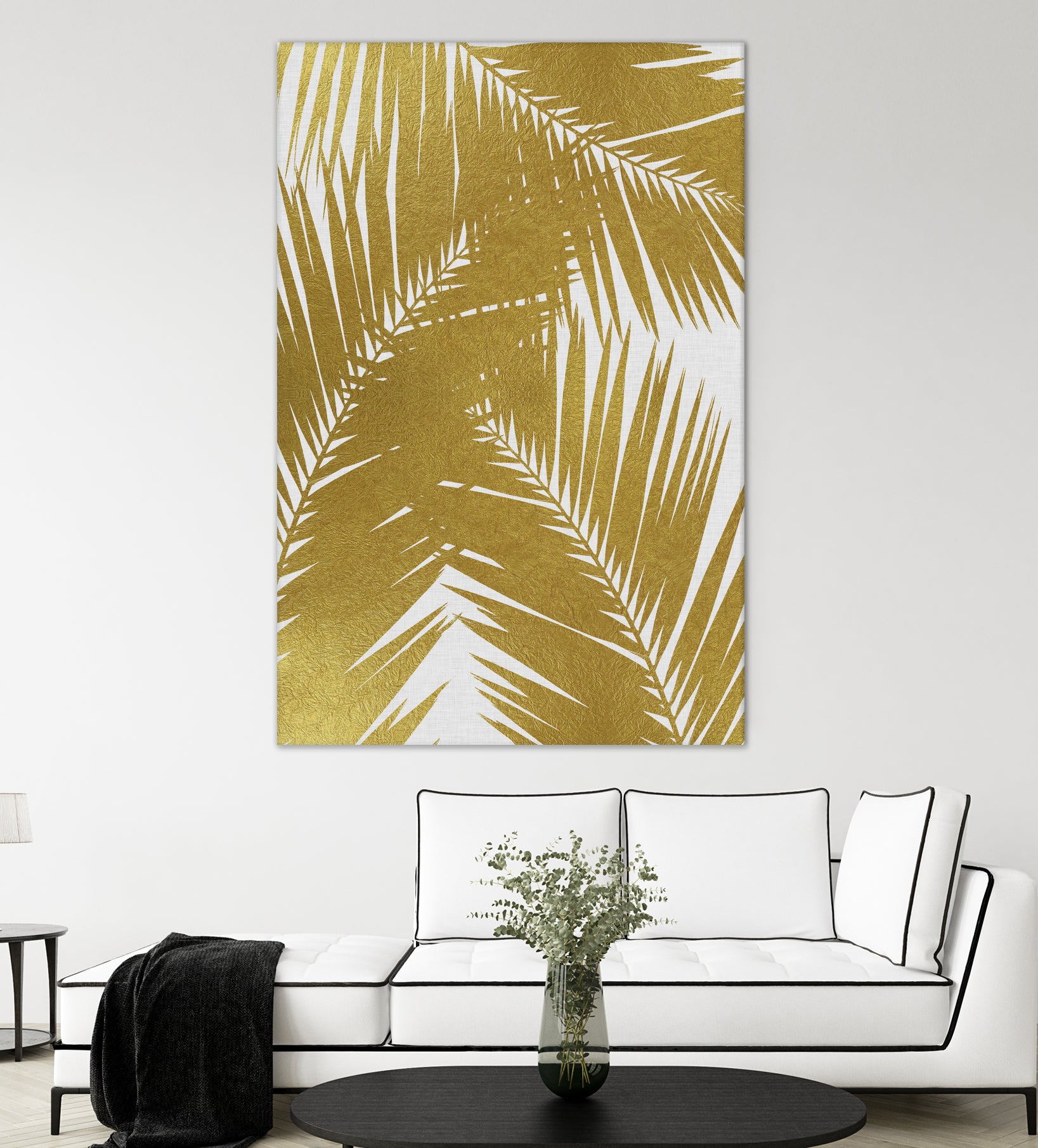 Palm Leaf Gold III by Dana Shek on GIANT ART - white digital painting