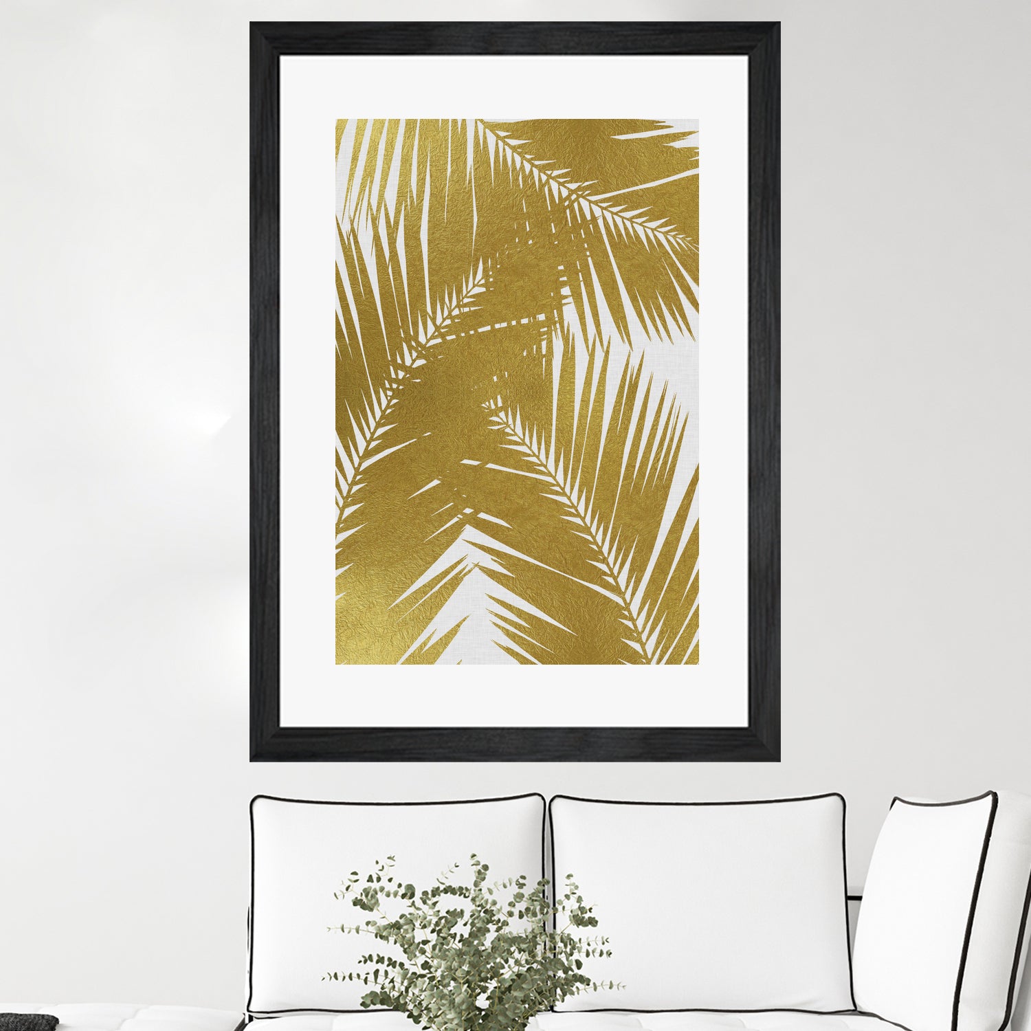 Palm Leaf Gold III by Dana Shek on GIANT ART - white digital painting