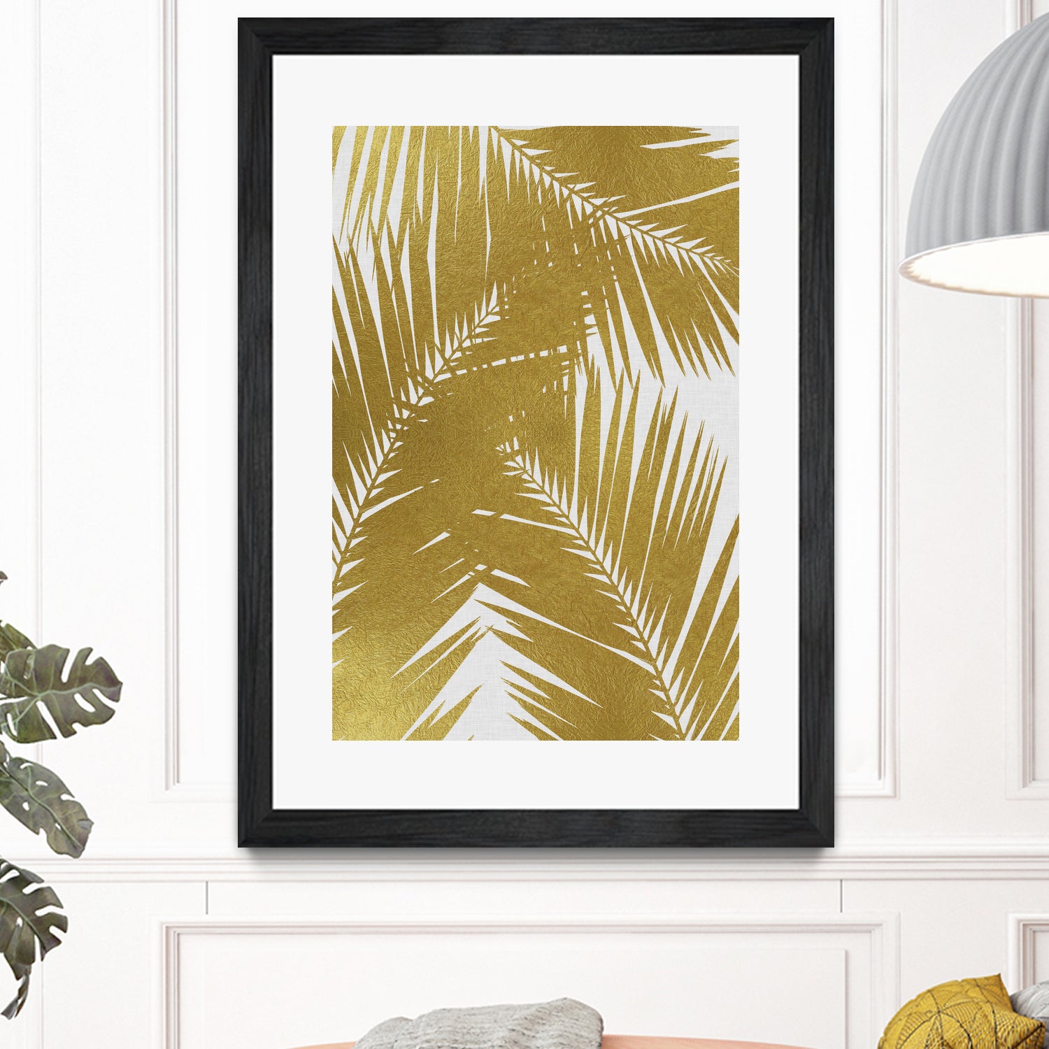 Palm Leaf Gold III by Dana Shek on GIANT ART - white digital painting