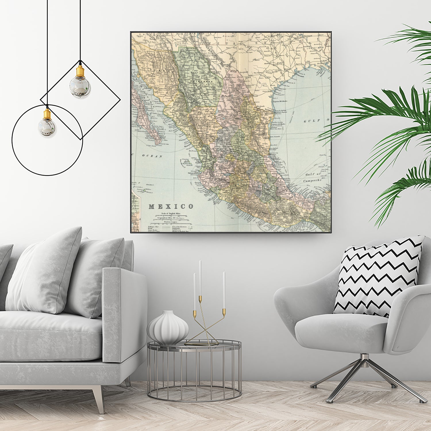 Vintage Map of Mexico (1891) by Adam Shaw on GIANT ART - white photo illustration