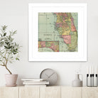 Vintage Map of Florida (1909) by Adam Shaw on GIANT ART - white photo illustration