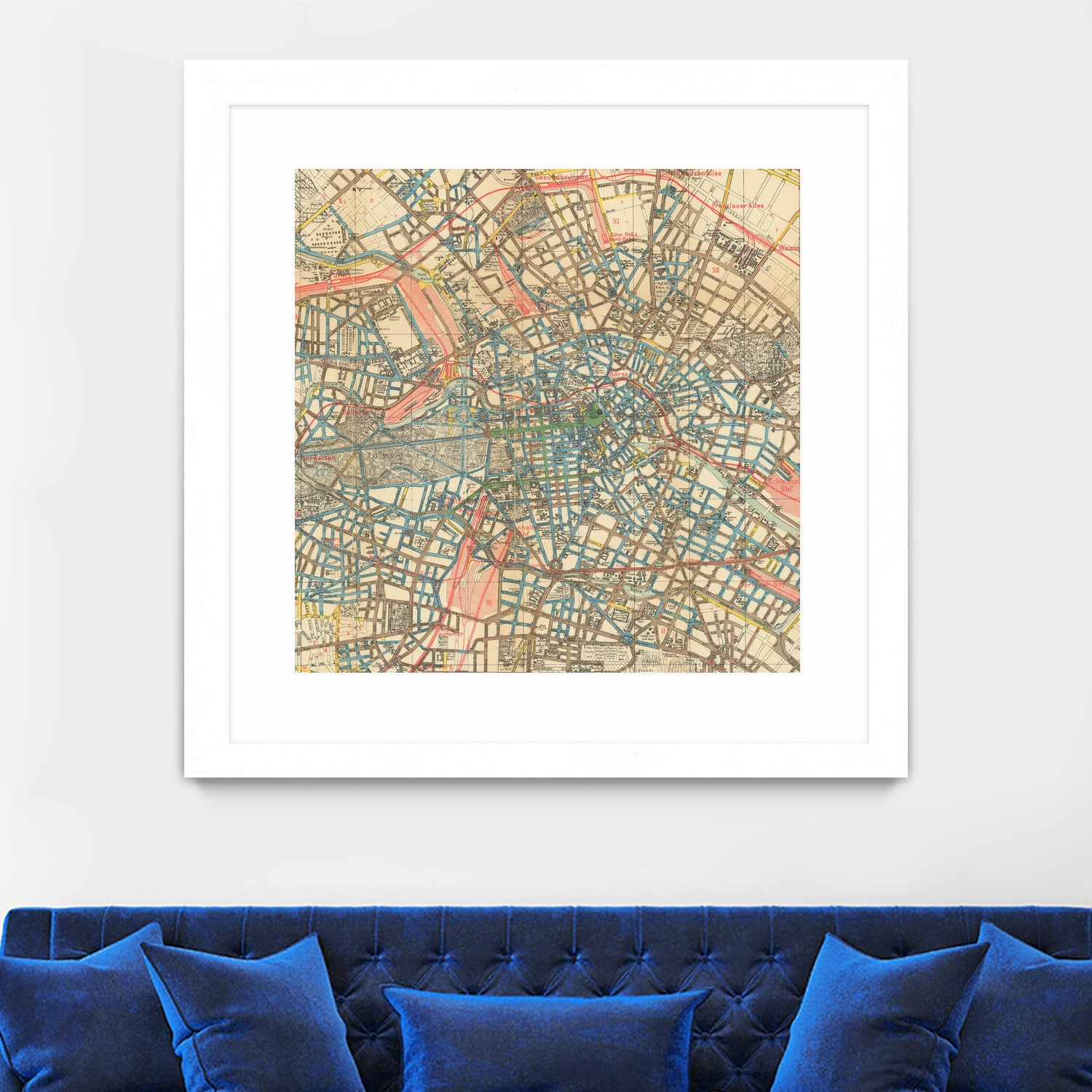 Vintage Map of Berlin Germany (1904) by Adam Shaw on GIANT ART - white photo illustration