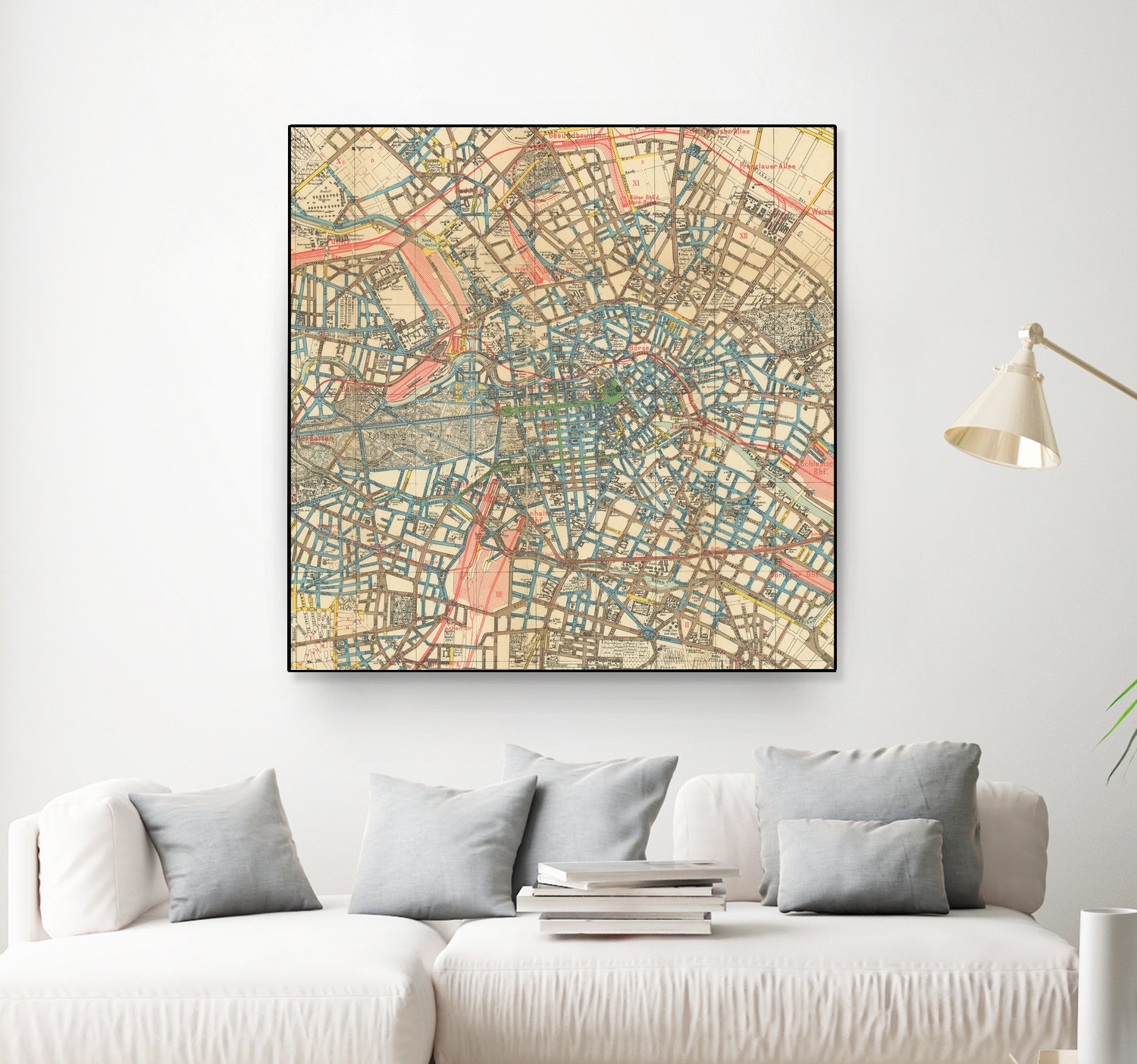 Vintage Map of Berlin Germany (1904) by Adam Shaw on GIANT ART - white photo illustration