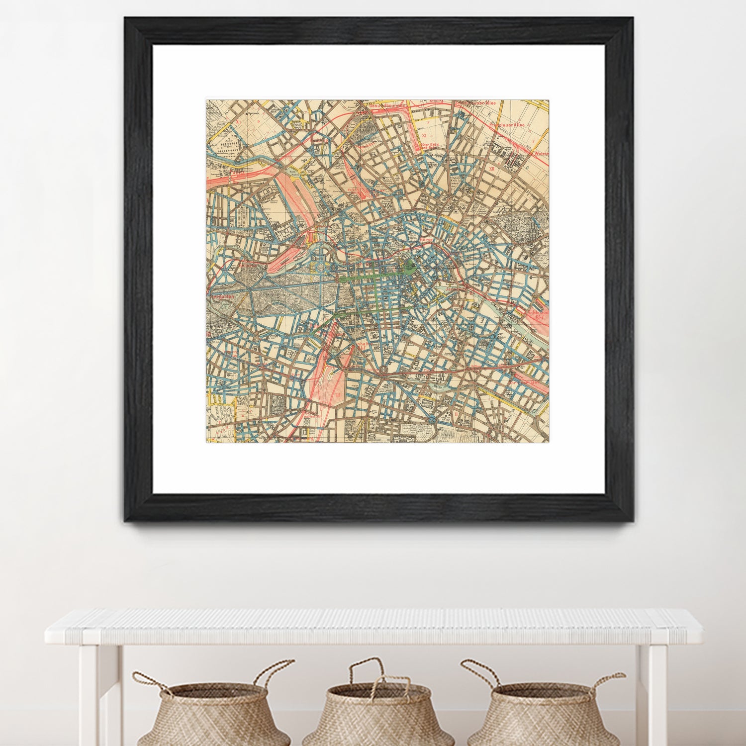 Vintage Map of Berlin Germany (1904) by Adam Shaw on GIANT ART - white photo illustration