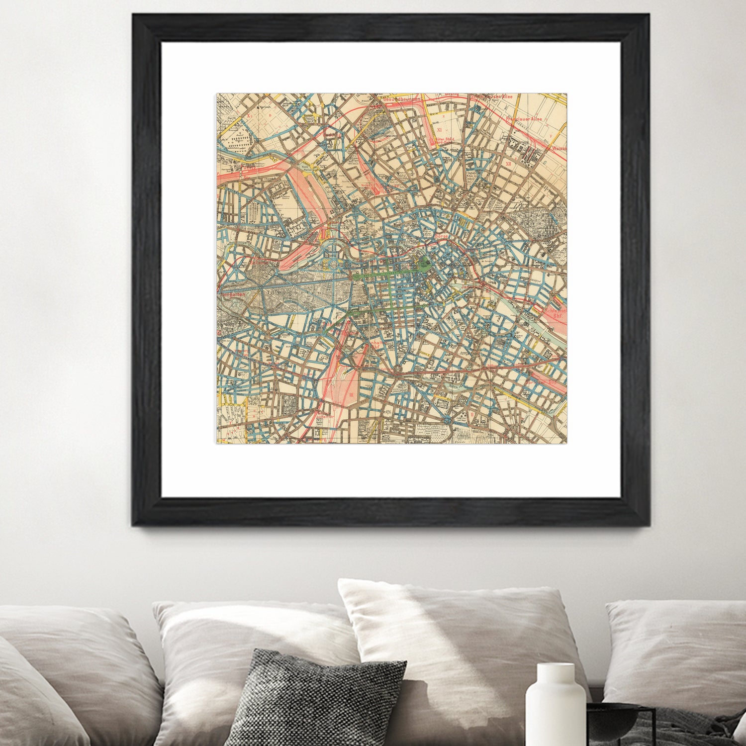 Vintage Map of Berlin Germany (1904) by Adam Shaw on GIANT ART - white photo illustration