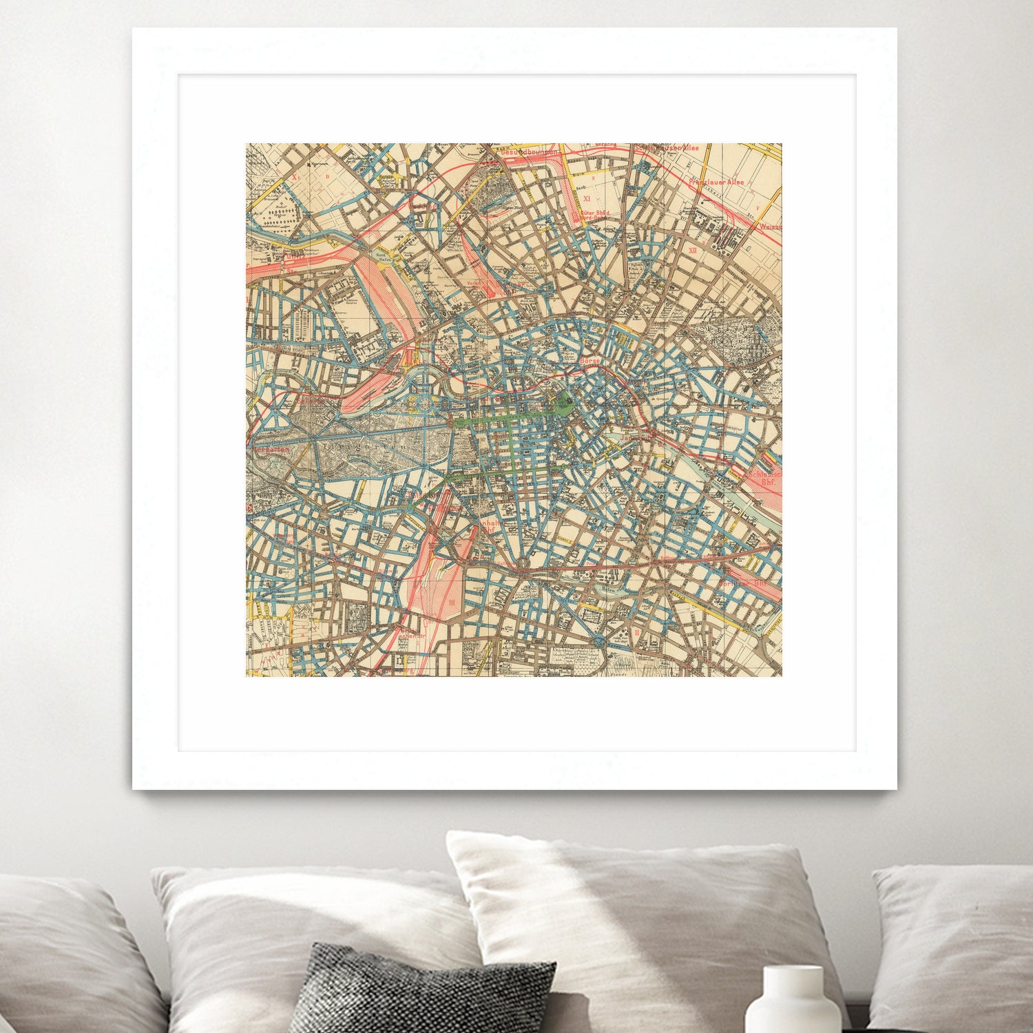 Vintage Map of Berlin Germany (1904) by Adam Shaw on GIANT ART - white photo illustration