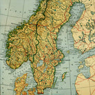 Vintage Map of Norway and Sweden (1921) by Adam Shaw on GIANT ART - white photo illustration