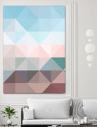 Apex geometric by Gale Switzer on GIANT ART - blue digital painting