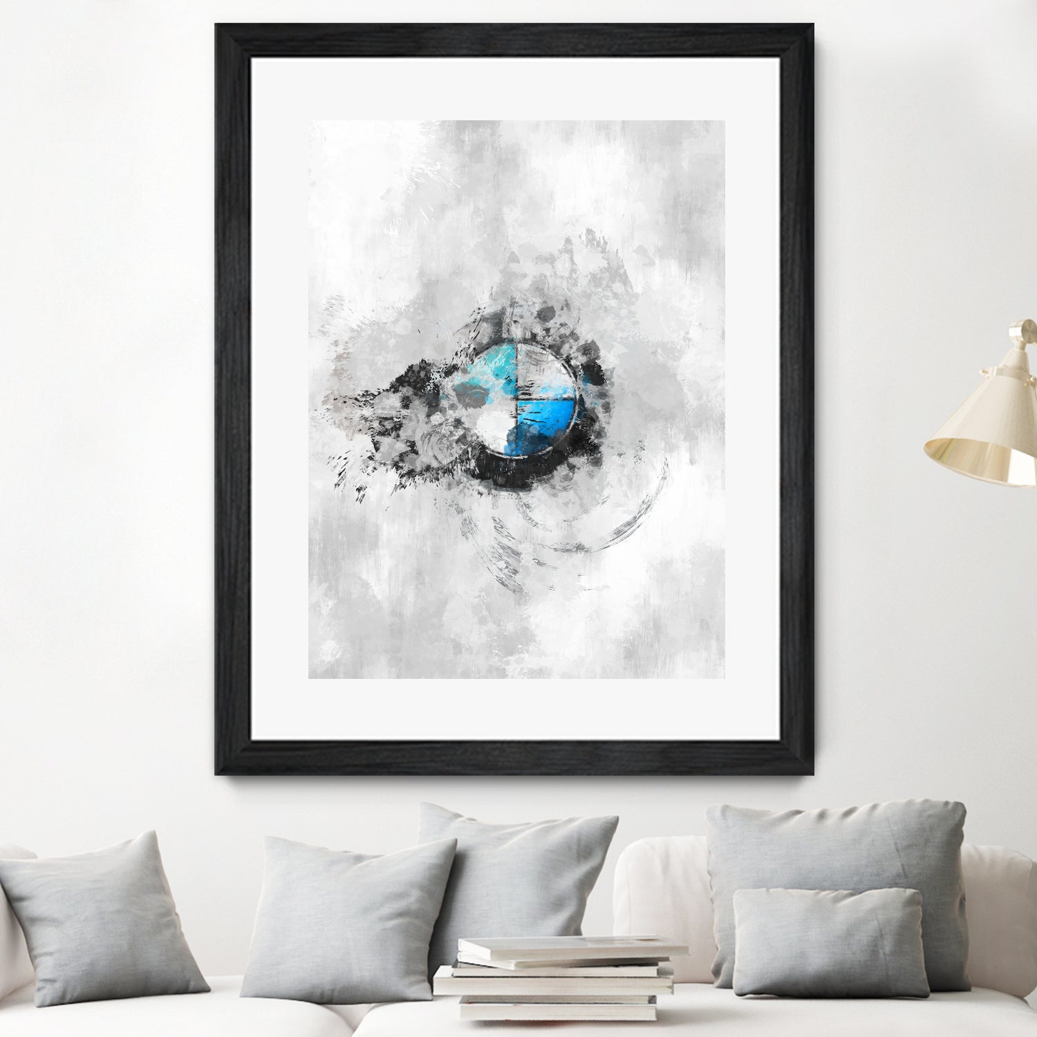 BMW Splatter painting by Jurijs Permanickis on GIANT ART - gray digital painting