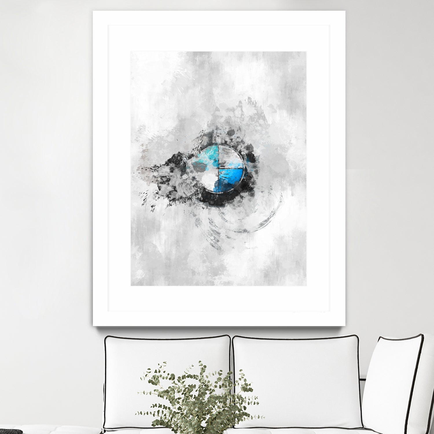 BMW Splatter painting by Jurijs Permanickis on GIANT ART - gray digital painting