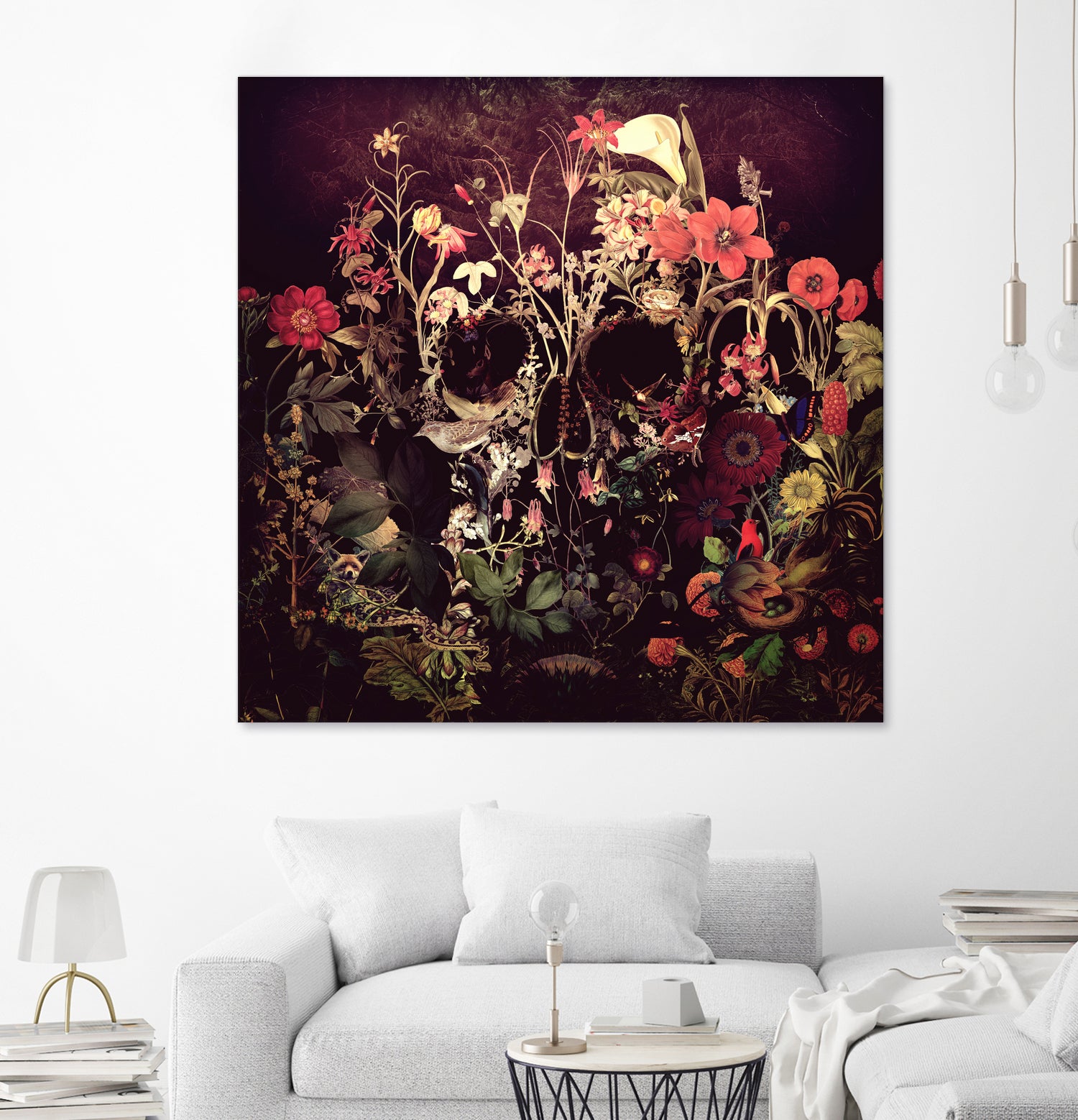 Bloom Skull by Ali Gulec on GIANT ART - red photo illustration