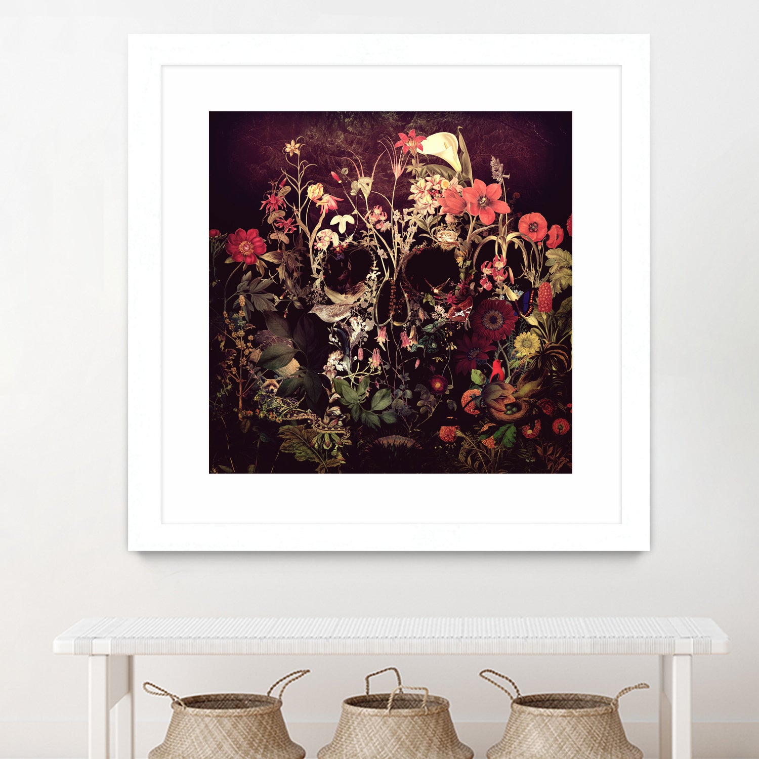 Bloom Skull by Ali Gulec on GIANT ART - red photo illustration