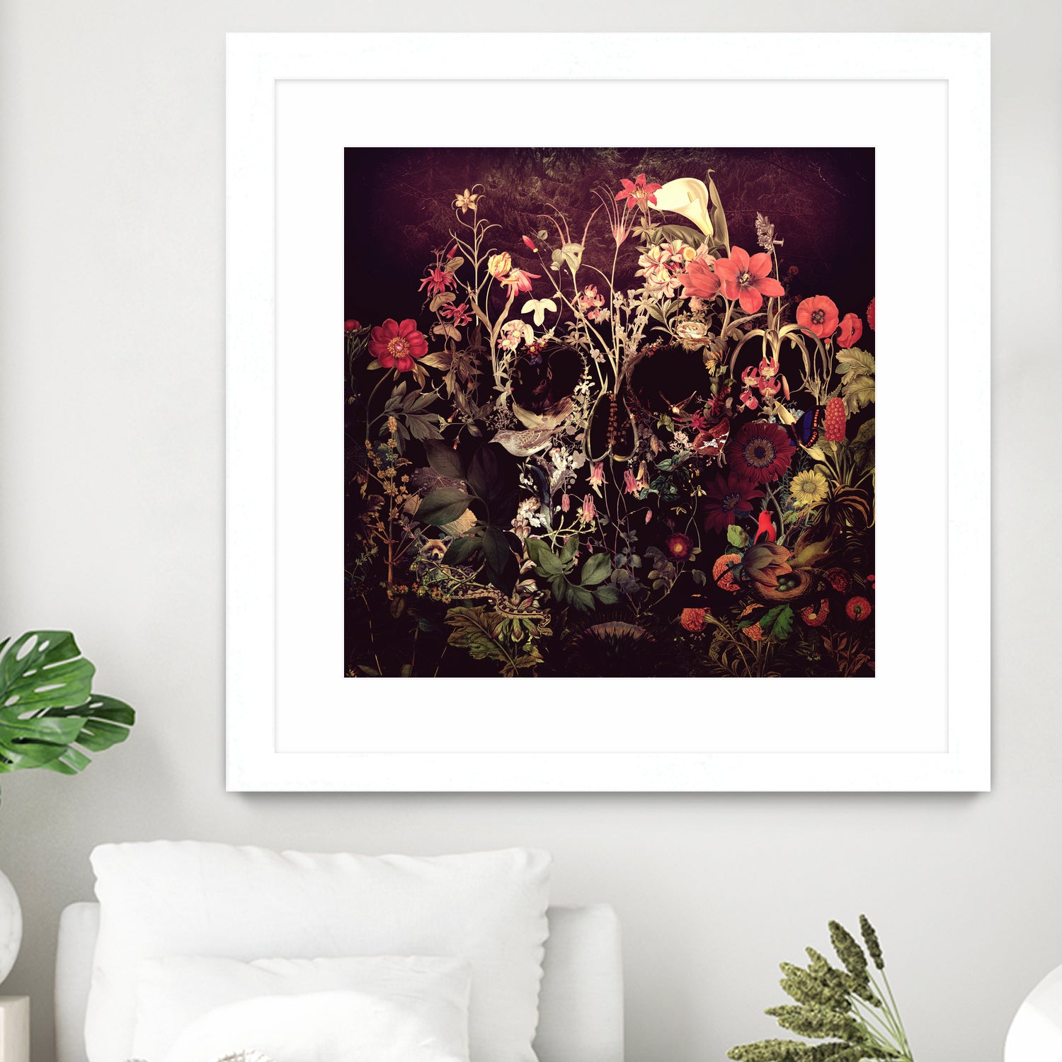 Bloom Skull by Ali Gulec on GIANT ART - red photo illustration