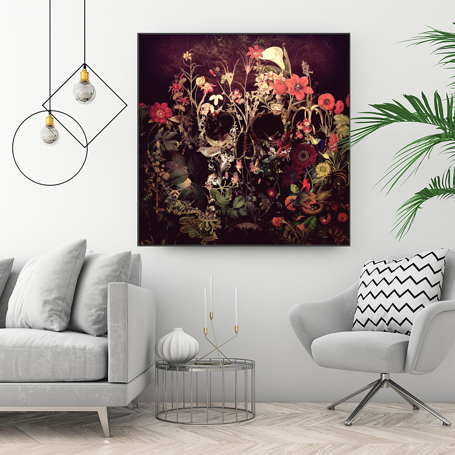 Bloom Skull by Ali Gulec on GIANT ART - red photo illustration