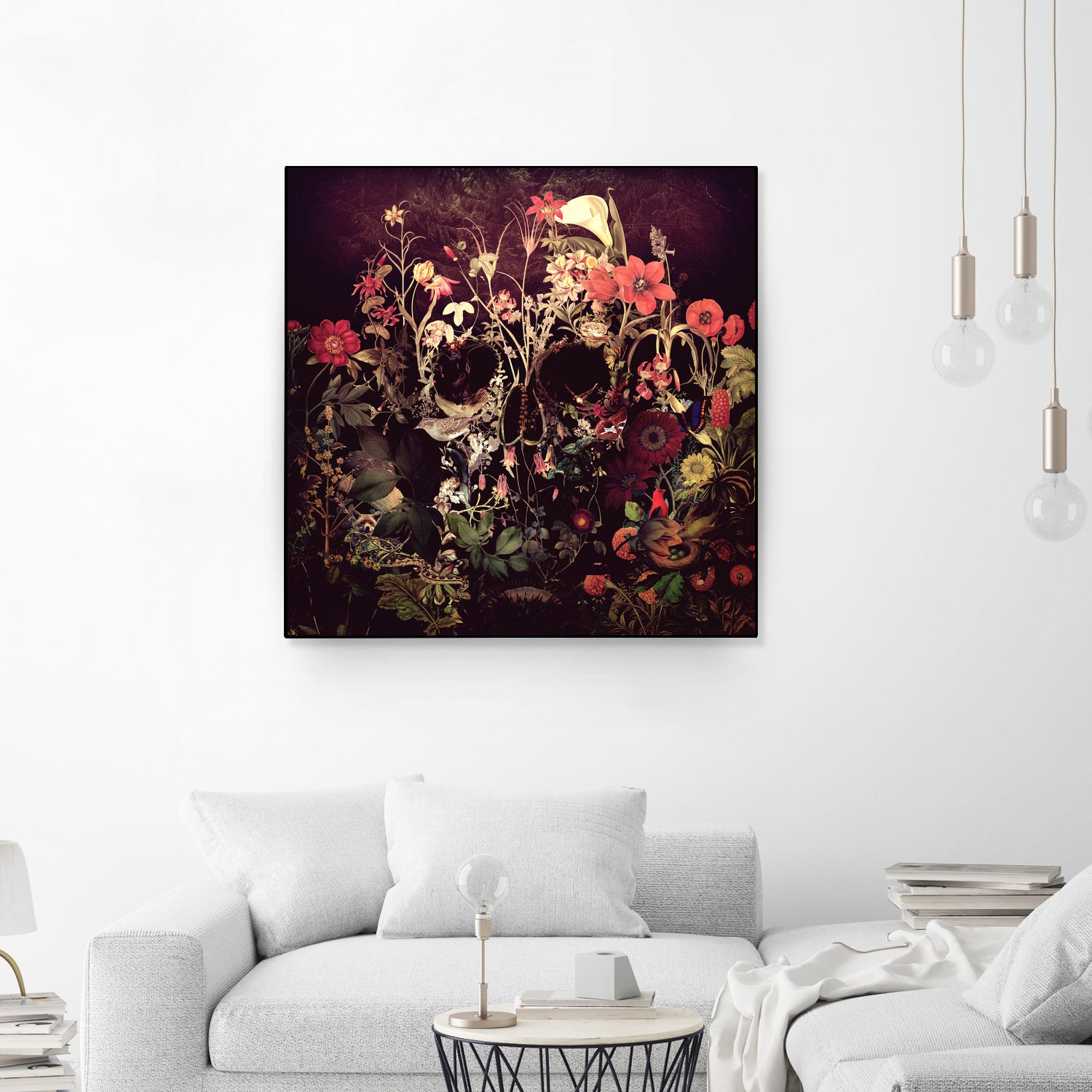 Bloom Skull by Ali Gulec on GIANT ART - red photo illustration