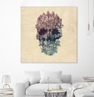 Skull Floral by Ali Gulec on GIANT ART - white digital drawing