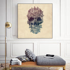 Skull Floral by Ali Gulec on GIANT ART - white digital drawing