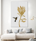 Hummingbird & Flower I by Dana Shek on GIANT ART - white digital painting