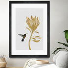 Hummingbird & Flower I by Dana Shek on GIANT ART - white digital painting