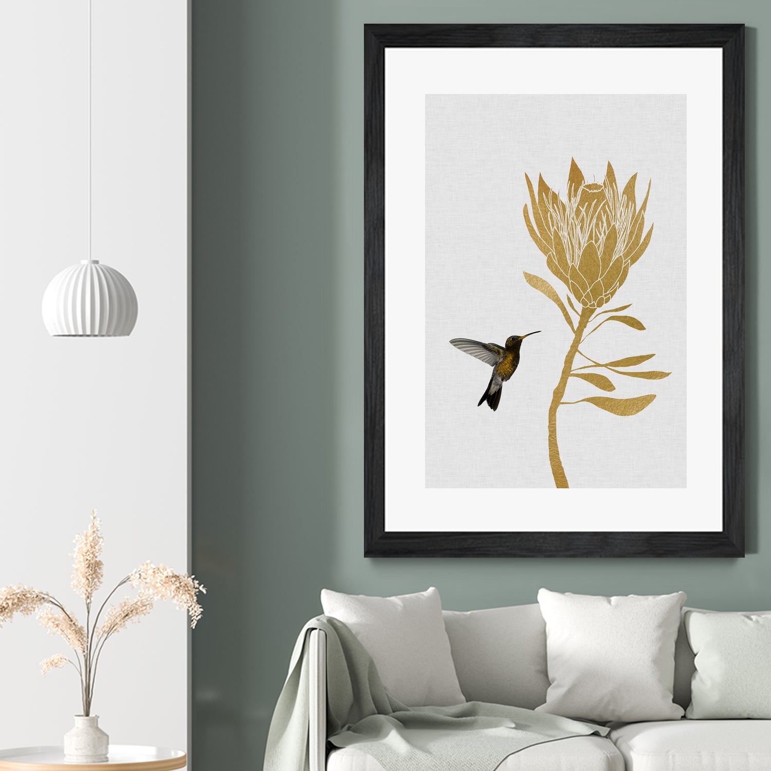 Hummingbird & Flower I by Dana Shek on GIANT ART - white digital painting