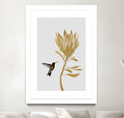 Hummingbird & Flower I by Dana Shek on GIANT ART - white digital painting