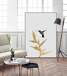 Hummingbird & Flower II by Dana Shek on GIANT ART - white digital painting