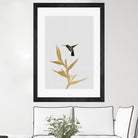 Hummingbird & Flower II by Dana Shek on GIANT ART - white digital painting