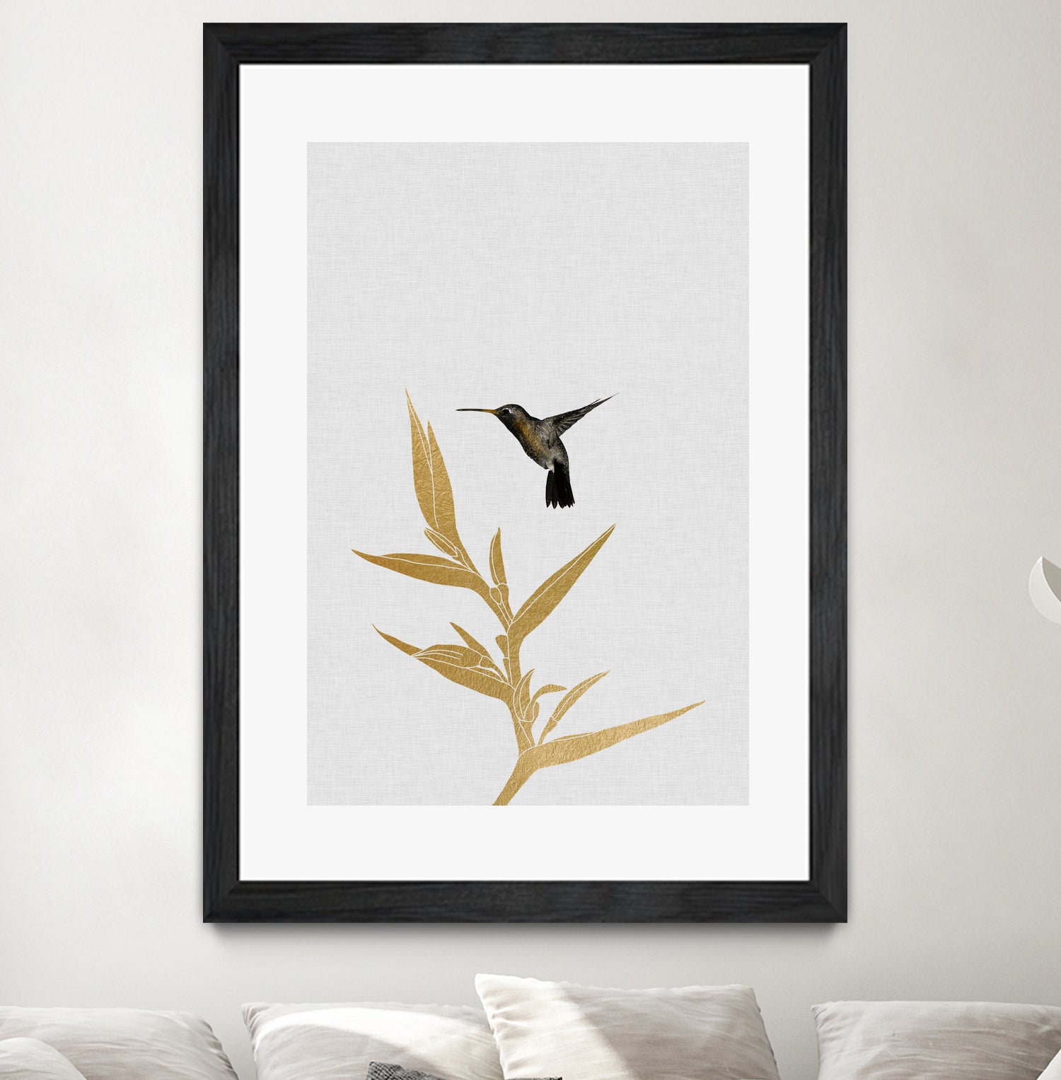 Hummingbird & Flower II by Dana Shek on GIANT ART - white digital painting