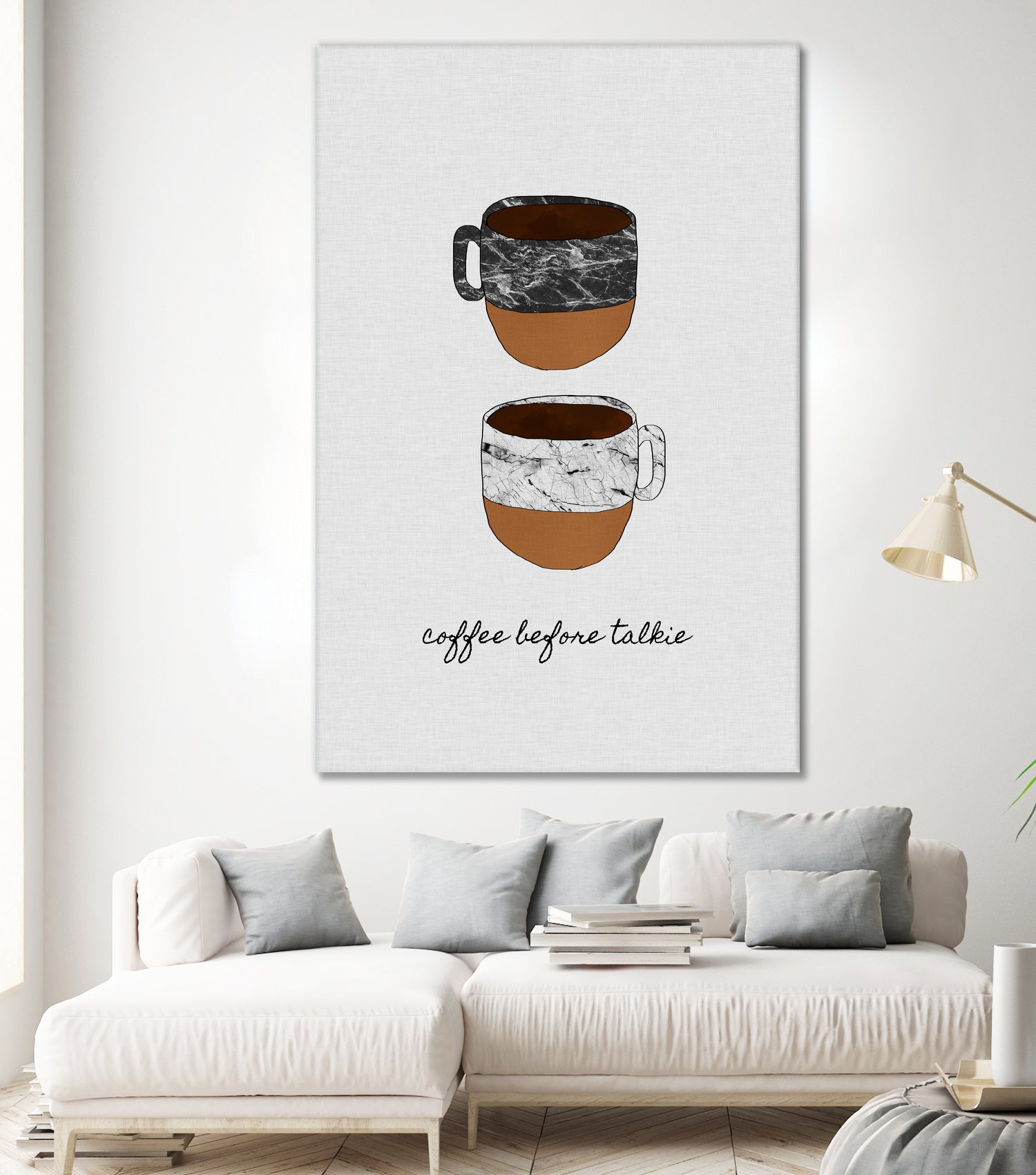 Coffee Before Talkie by Dana Shek on GIANT ART - white typography