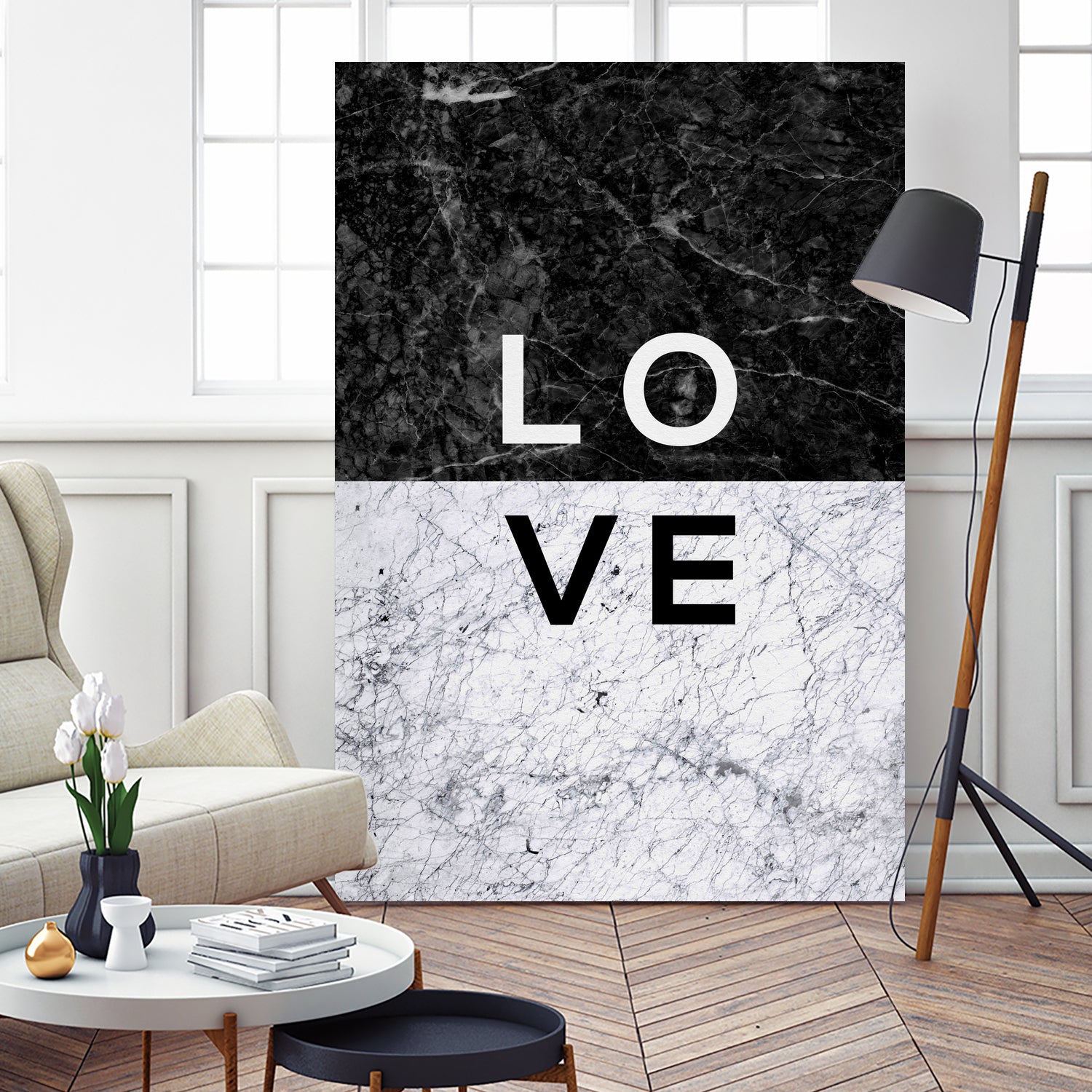 Love Marble by Dana Shek on GIANT ART - white typography