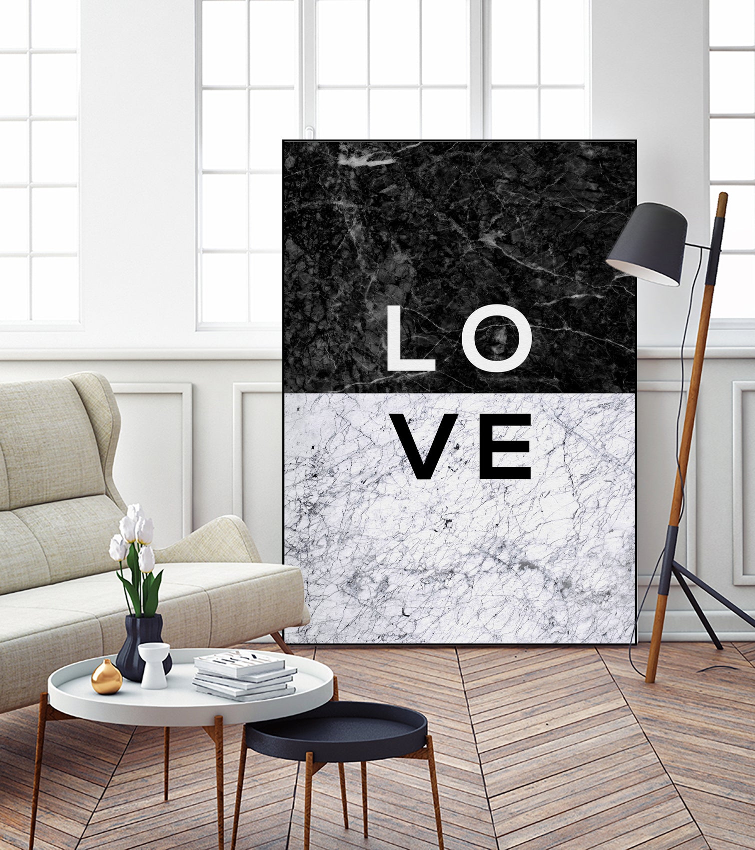 Love Marble by Dana Shek on GIANT ART - white typography