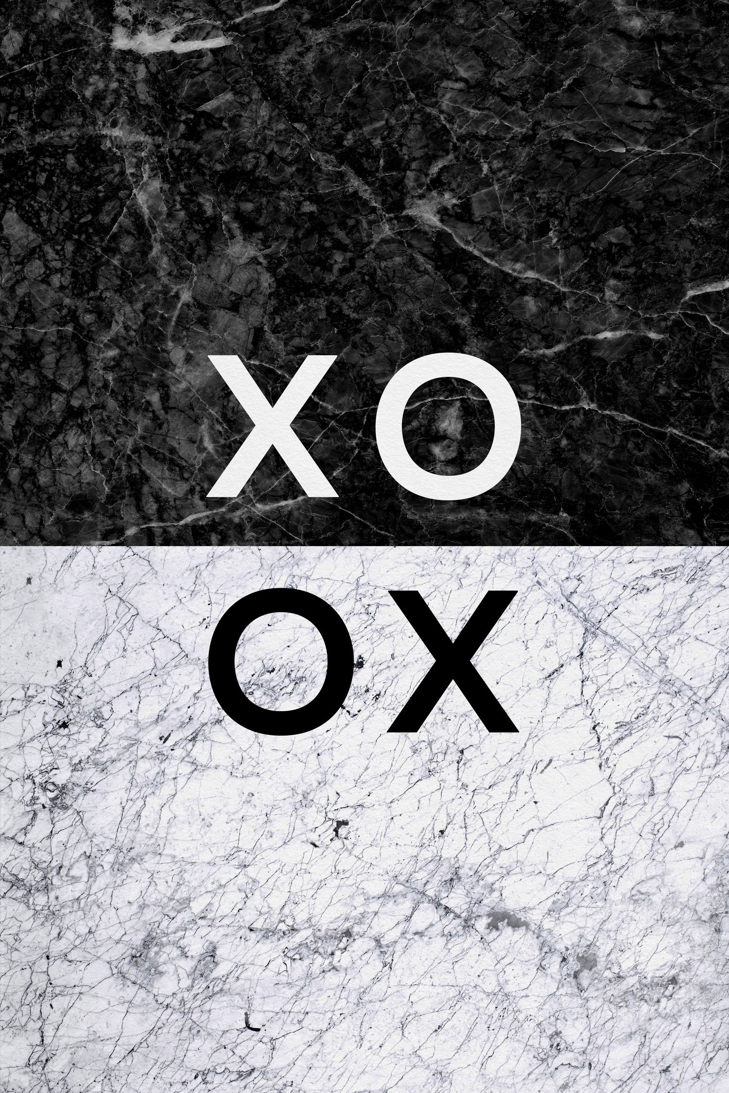 XO XO by Dana Shek on GIANT ART - white typography