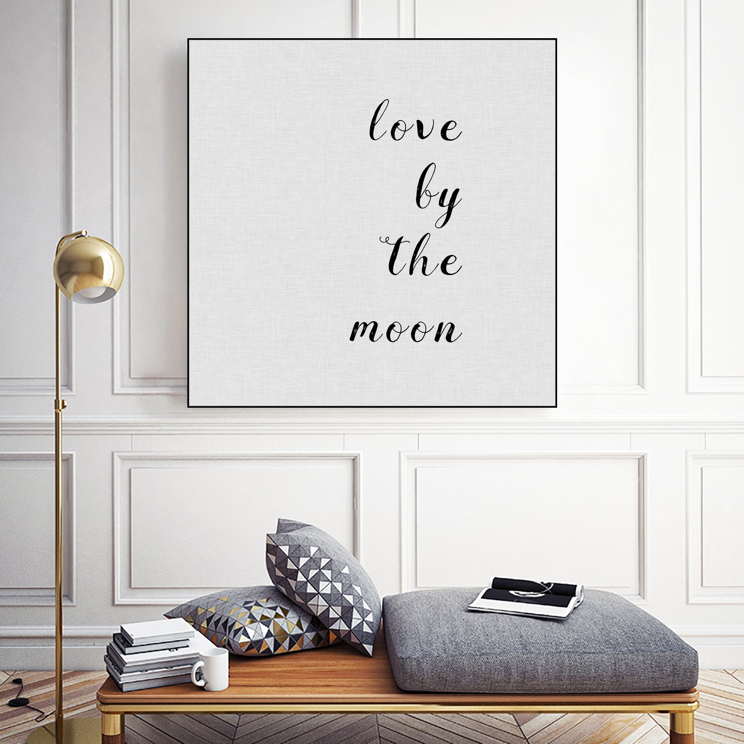 Love By The Moon by Dana Shek on GIANT ART - white digital painting