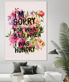 I'm Sorry For What I Said When I Was Hungry. by Sara Eshak on GIANT ART - orange photo illustration