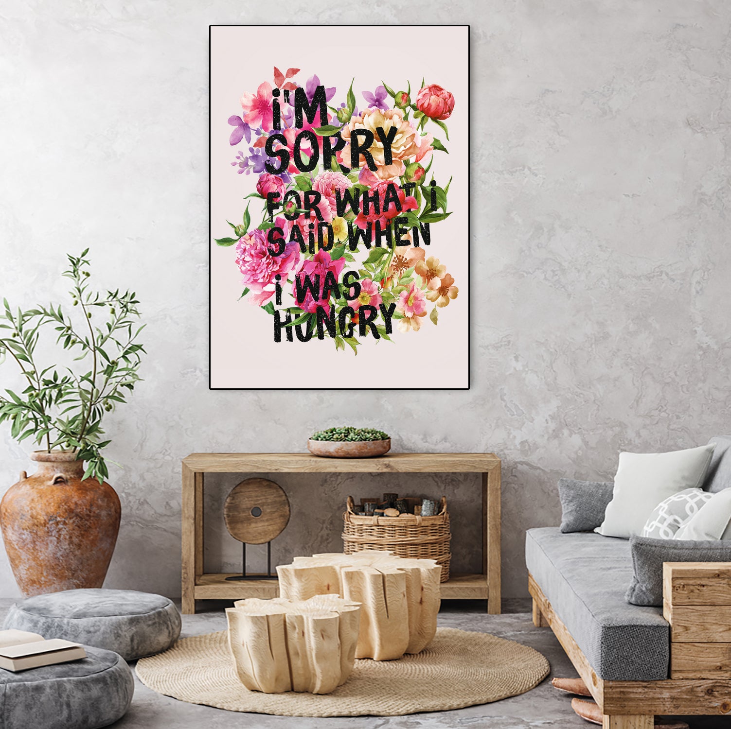 I'm Sorry For What I Said When I Was Hungry. by Sara Eshak on GIANT ART - orange photo illustration