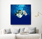 Cat Nvermind Album Cover under Water BabyNeve by Damian Augustyniak on GIANT ART - blue photo manipulation