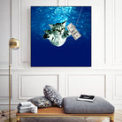 Cat Nvermind Album Cover under Water BabyNeve by Damian Augustyniak on GIANT ART - blue photo manipulation