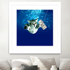 Cat Nvermind Album Cover under Water BabyNeve by Damian Augustyniak on GIANT ART - blue photo manipulation