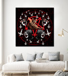 satanic cat pentagram death black metal band exorcist by Damian Augustyniak on GIANT ART - black photo manipulation