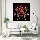 satanic cat pentagram death black metal band exorcist by Damian Augustyniak on GIANT ART - black photo manipulation