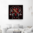 satanic cat pentagram death black metal band exorcist by Damian Augustyniak on GIANT ART - black photo manipulation