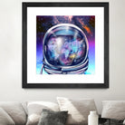 astronaut world map by Bekim Mehovic on GIANT ART - blue digital painting