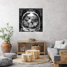 astronaut world map black and white by Bekim Mehovic on GIANT ART - black digital drawing