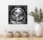 astronaut world map black and white by Bekim Mehovic on GIANT ART - black digital drawing