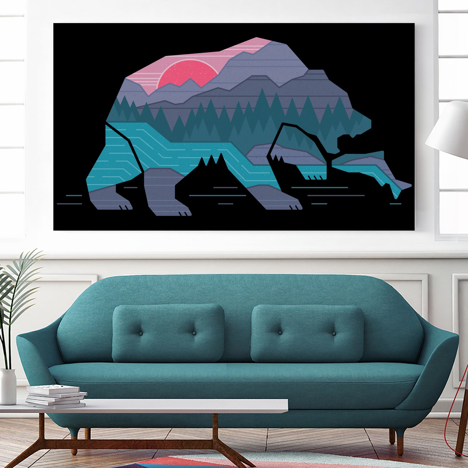 Bear Country by Rick Crane on GIANT ART - fuchsia digital drawing