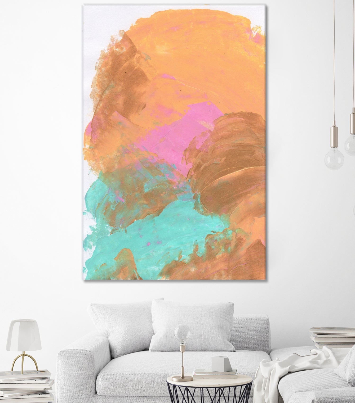 Abstract 842 by Cecilie Karoline on GIANT ART - pink mixed media