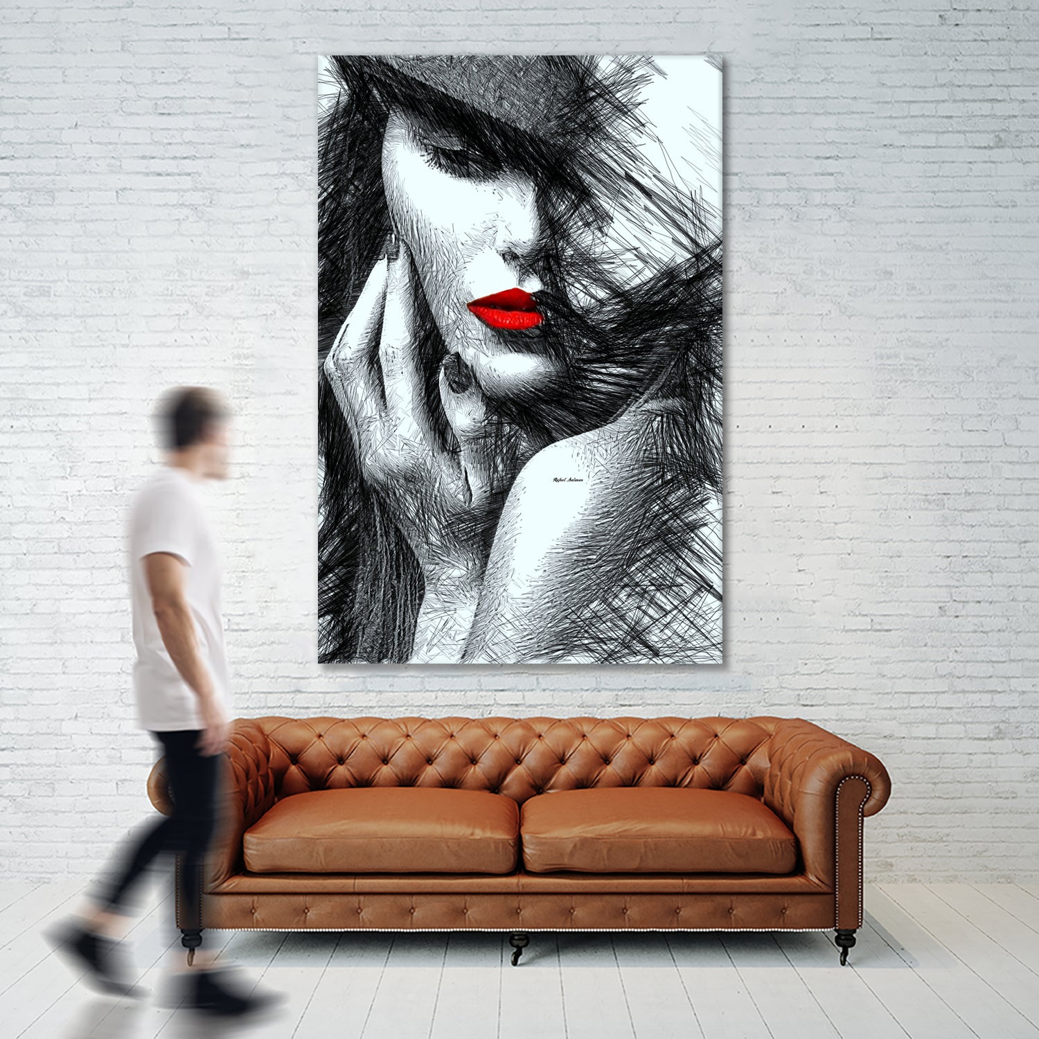 Fashion Flair in Black and White by Rafael Salazar on GIANT ART - black digital painting