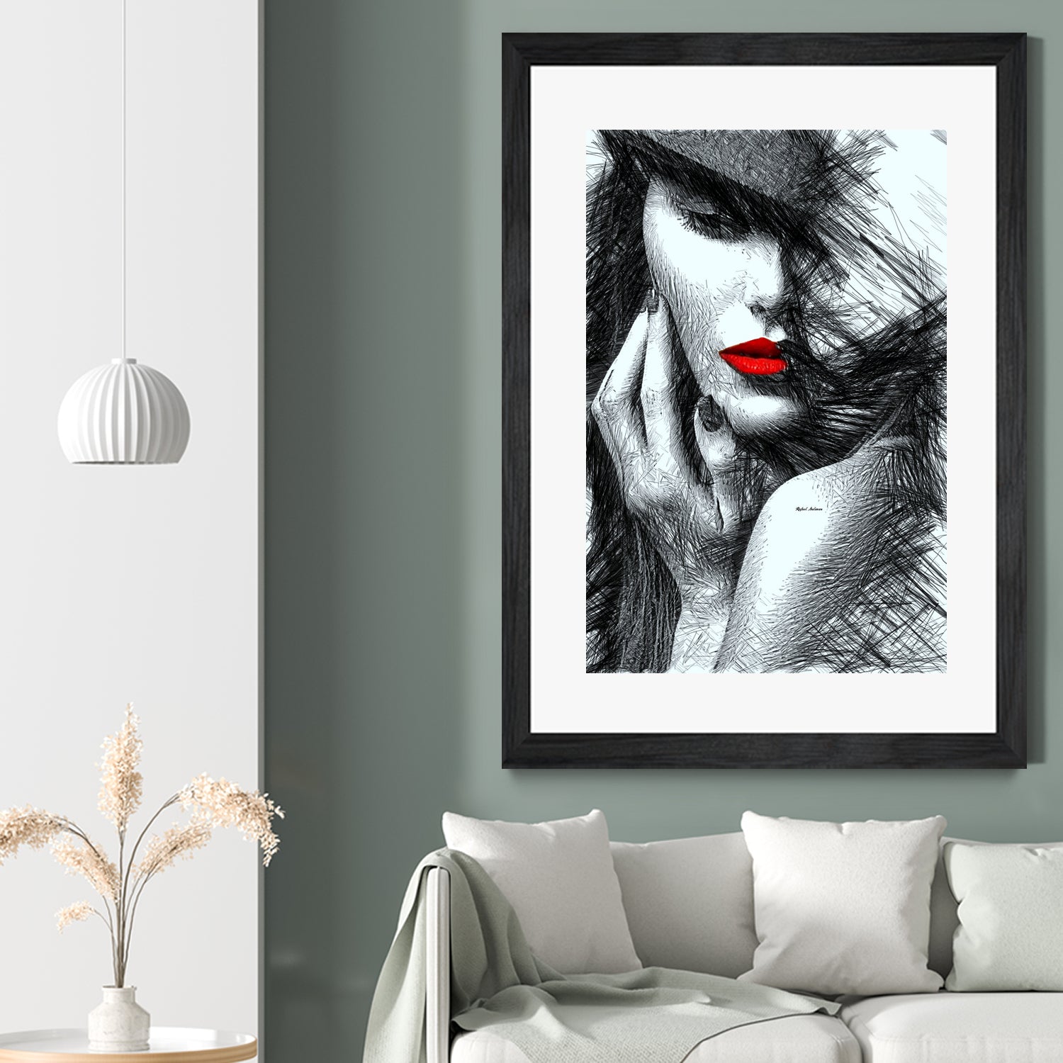 Fashion Flair in Black and White by Rafael Salazar on GIANT ART - black digital painting